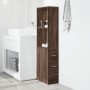 Narrow brown oak wood bathroom cabinet with wheels | Foro24|Onlineshop| Casa, Jardín y Más Foro24.es