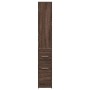 Narrow brown oak wood bathroom cabinet with wheels | Foro24|Onlineshop| Casa, Jardín y Más Foro24.es