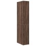 Narrow brown oak wood bathroom cabinet with wheels | Foro24|Onlineshop| Casa, Jardín y Más Foro24.es