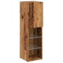 TV stand with LED lights, aged wood, 30.5x30x102 cm by , TV Furniture - Ref: Foro24-857676, Price: 68,55 €, Discount: %