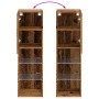 TV stand with LED lights, aged wood, 30.5x30x102 cm by , TV Furniture - Ref: Foro24-857676, Price: 68,55 €, Discount: %