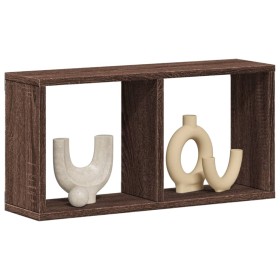 Engineered wood brown oak wall shelf 60x16x30 cm by , Shelves and shelves - Ref: Foro24-854883, Price: 26,96 €, Discount: %