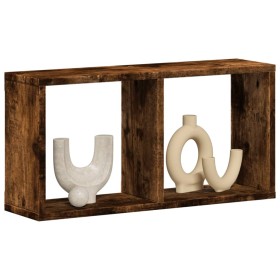 Engineered smoked oak wood wall cabinet 60x16x30 cm by , Shelves and shelves - Ref: Foro24-854881, Price: 26,35 €, Discount: %