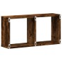 Engineered smoked oak wood wall cabinet 60x16x30 cm by , Shelves and shelves - Ref: Foro24-854881, Price: 26,35 €, Discount: %