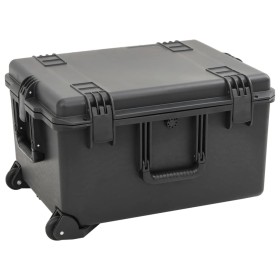 Black PP portable flight case 62.5x49.5x37 cm