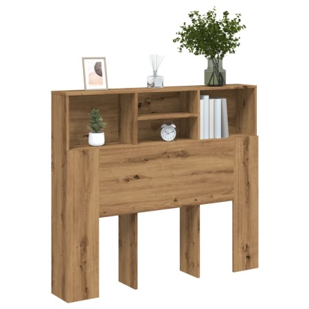 Oak wood artisan wardrobe headboard 120x19x103.5 cm by , Lockers and storage cabinets - Ref: Foro24-856867, Price: 78,05 €, D...