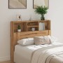 Oak wood artisan wardrobe headboard 120x19x103.5 cm by , Lockers and storage cabinets - Ref: Foro24-856867, Price: 78,05 €, D...