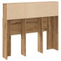 Oak wood artisan wardrobe headboard 120x19x103.5 cm by , Lockers and storage cabinets - Ref: Foro24-856867, Price: 78,05 €, D...