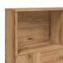 Oak wood artisan wardrobe headboard 120x19x103.5 cm by , Lockers and storage cabinets - Ref: Foro24-856867, Price: 78,05 €, D...