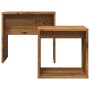 Stackable coffee tables, set of 2, made of aged engineered wood. by , Coffee table - Ref: Foro24-856050, Price: 46,90 €, Disc...