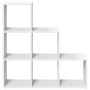 Three-level white engineered wood room divider bookcase 99x29x99 cm by , Bookcases and shelves - Ref: Foro24-857958, Price: 6...