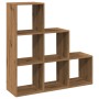 Oak artisan 3-level wooden divider bookcase 99x29x99 cm | Foro24|Onlineshop| Casa, Jardín y Más Foro24.es