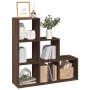 Three-level brown oak wood divider bookcase 99x29x99 cm by , Bookcases and shelves - Ref: Foro24-857964, Price: 71,31 €, Disc...