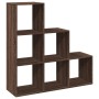 Three-level brown oak wood divider bookcase 99x29x99 cm by , Bookcases and shelves - Ref: Foro24-857964, Price: 71,31 €, Disc...