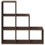 Three-level brown oak wood divider bookcase 99x29x99 cm by , Bookcases and shelves - Ref: Foro24-857964, Price: 71,31 €, Disc...