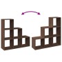 Three-level brown oak wood divider bookcase 99x29x99 cm by , Bookcases and shelves - Ref: Foro24-857964, Price: 71,31 €, Disc...