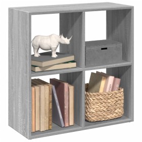 Wooden engineering gray Sonoma divider bookcase 69.5x29x69.5 cm by , Bookcases and shelves - Ref: Foro24-858008, Price: 53,47...