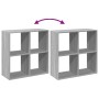 Wooden engineering gray Sonoma divider bookcase 69.5x29x69.5 cm | Foro24|Onlineshop| Casa, Jardín y Más Foro24.es