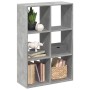 Librería divisora madera gris hormigón 69,5x29x103,5 cm de , Librerías y estanterías - Ref: Foro24-858015, Precio: 69,97 €, D...