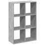 Divider bookcase in gray wood and concrete 69.5x29x103.5 cm by , Bookcases and shelves - Ref: Foro24-858015, Price: 69,97 €, ...