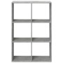 Librería divisora madera gris hormigón 69,5x29x103,5 cm de , Librerías y estanterías - Ref: Foro24-858015, Precio: 69,97 €, D...