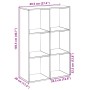 Divider bookcase in gray wood and concrete 69.5x29x103.5 cm by , Bookcases and shelves - Ref: Foro24-858015, Price: 69,97 €, ...