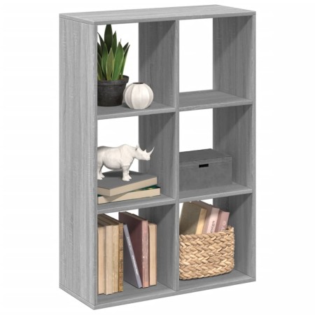 Librería divisor madera ingeniería gris Sonoma 69,5x29x103,5 cm de , Librerías y estanterías - Ref: Foro24-858017, Precio: 71...