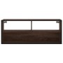 Mueble TV madera ingeniería y metal marrón roble 100x31x39,5 cm de , Muebles TV - Ref: Foro24-848938, Precio: 83,97 €, Descue...