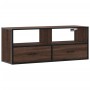 Mueble TV madera ingeniería y metal marrón roble 100x31x39,5 cm de , Muebles TV - Ref: Foro24-848933, Precio: 105,10 €, Descu...