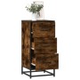 Engineered wood and smoked oak metal sideboard 35.5x35x76 cm by , Sideboards - Ref: Foro24-848946, Price: 69,31 €, Discount: %