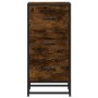 Aparador madera ingeniería y metal roble ahumado 35,5x35x76 cm de , Aparadores - Ref: Foro24-848946, Precio: 69,31 €, Descuen...