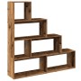 4-level aged wood divider bookshelf 143.5x29x143.5 cm by , Bookcases and shelves - Ref: Foro24-858001, Price: 99,93 €, Discou...