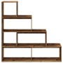 4-level aged wood divider bookshelf 143.5x29x143.5 cm by , Bookcases and shelves - Ref: Foro24-858001, Price: 99,93 €, Discou...