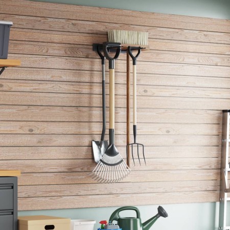 Black steel garden wall tool rack | Foro24|Onlineshop| Casa, Jardín y Más Foro24.es