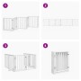 Folding dog gate with 3 panels, made of white poplar wood, 300cm. by , Dog kennels and fences - Ref: Foro24-352181, Price: 71...