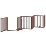 Folding dog gate 6 panels poplar wood brown 300cm by , Dog kennels and fences - Ref: Foro24-352197, Price: 69,60 €, Discount: %