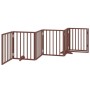 Folding dog gate 6 panels poplar wood brown 300cm by , Dog kennels and fences - Ref: Foro24-352197, Price: 69,60 €, Discount: %