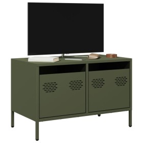 TV stand made of cold-rolled steel in olive green, measuring 68x39x43.5 cm. by , TV Furniture - Ref: Foro24-851236, Price: 13...