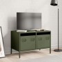 Mueble para TV acero laminado en frío verde oliva 68x39x43,5 cm de , Muebles TV - Ref: Foro24-851236, Precio: 137,99 €, Descu...