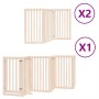 Folding dog gate with 12 panels made of poplar wood, 600 cm. by , Dog kennels and fences - Ref: Foro24-3155645, Price: 214,45...