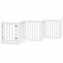 Folding dog gate, 9-panel white poplar wood, 450cm by , Dog kennels and fences - Ref: Foro24-3155647, Price: 142,84 €, Discou...