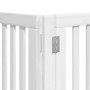 Folding dog gate, 9-panel white poplar wood, 450cm by , Dog kennels and fences - Ref: Foro24-3155647, Price: 142,84 €, Discou...