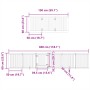 Folding dog gate, 9-panel white poplar wood, 450cm by , Dog kennels and fences - Ref: Foro24-3155647, Price: 142,84 €, Discou...