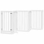 Folding dog gate, 12 panels, white poplar wood, 600 cm by , Dog kennels and fences - Ref: Foro24-3155651, Price: 244,65 €, Di...