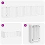 Folding dog gate, 12 panels, white poplar wood, 600 cm by , Dog kennels and fences - Ref: Foro24-3155651, Price: 244,65 €, Di...