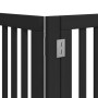 Folding dog gate with 9 panels, made of black poplar wood, 450 cm. by , Dog kennels and fences - Ref: Foro24-3155653, Price: ...