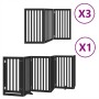 Folding dog gate with 15 panels, black poplar wood, 750 cm. by , Dog kennels and fences - Ref: Foro24-3155658, Price: 301,44 ...