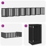 Folding dog gate with 15 panels, black poplar wood, 750 cm. by , Dog kennels and fences - Ref: Foro24-3155658, Price: 301,44 ...