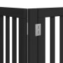 Folding dog gate with 15 panels, black poplar wood, 750 cm. by , Dog kennels and fences - Ref: Foro24-3155658, Price: 301,44 ...