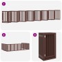 Folding dog gate with 15 panels made of brown poplar wood, 750 cm. by , Dog kennels and fences - Ref: Foro24-3155664, Price: ...